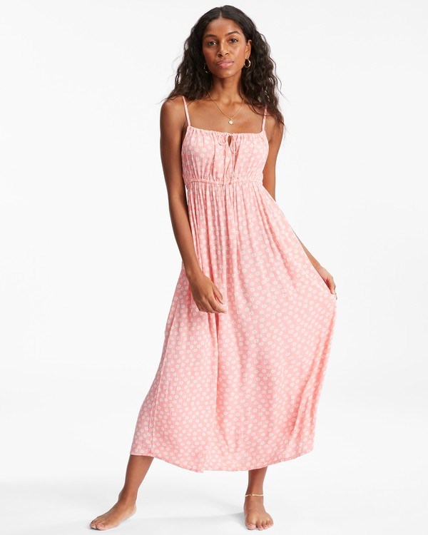 Billabong Summer Daydream Midi Slip Dress Sorbet | CPJGW7546