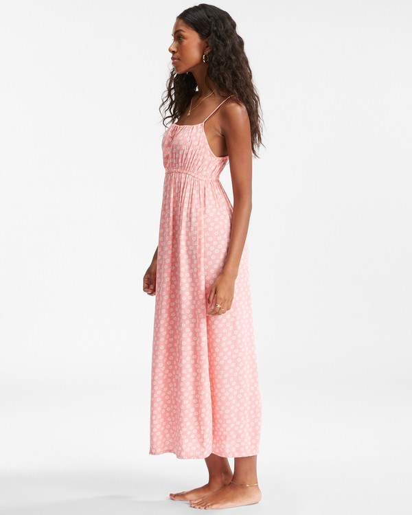 Billabong Summer Daydream Midi Slip Dress Sorbet | CPJGW7546