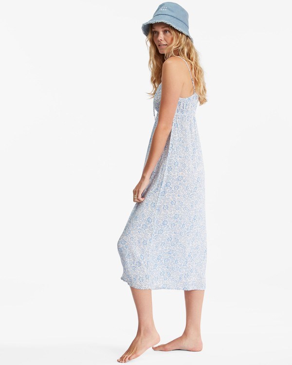 Billabong Summer Daydream Midi Slip Dress Salt Crystal | ZQOWT6248