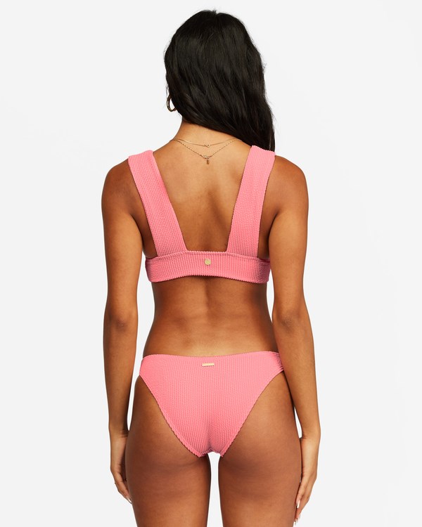 Billabong Summer High Plunge Bikini Top Coral Pink | TEIFO2074