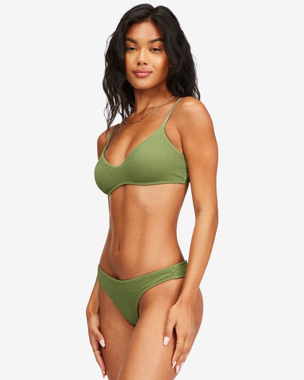 Billabong Summer High V-Neck Bralette Bikini Top Fern | PJBLT7821