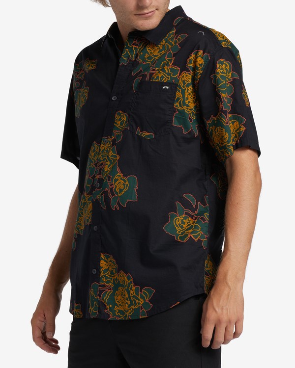 Billabong Sundays Floral Short Sleeve Shirt Phantom | MXTDK5912