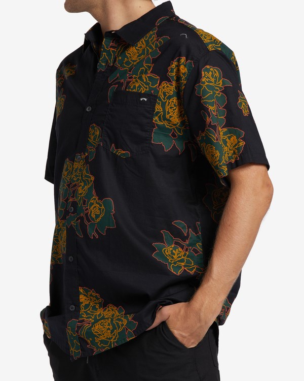 Billabong Sundays Floral Short Sleeve Shirt Phantom | MXTDK5912