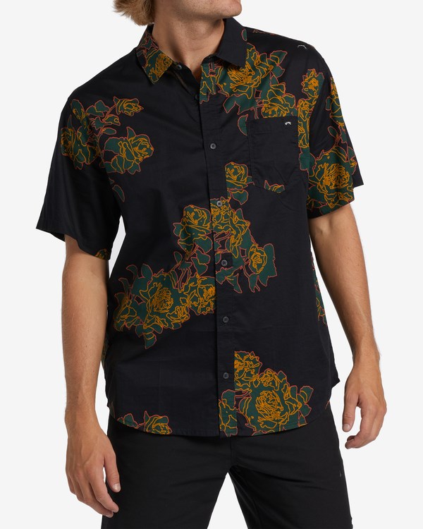 Billabong Sundays Floral Short Sleeve Shirt Phantom | MXTDK5912