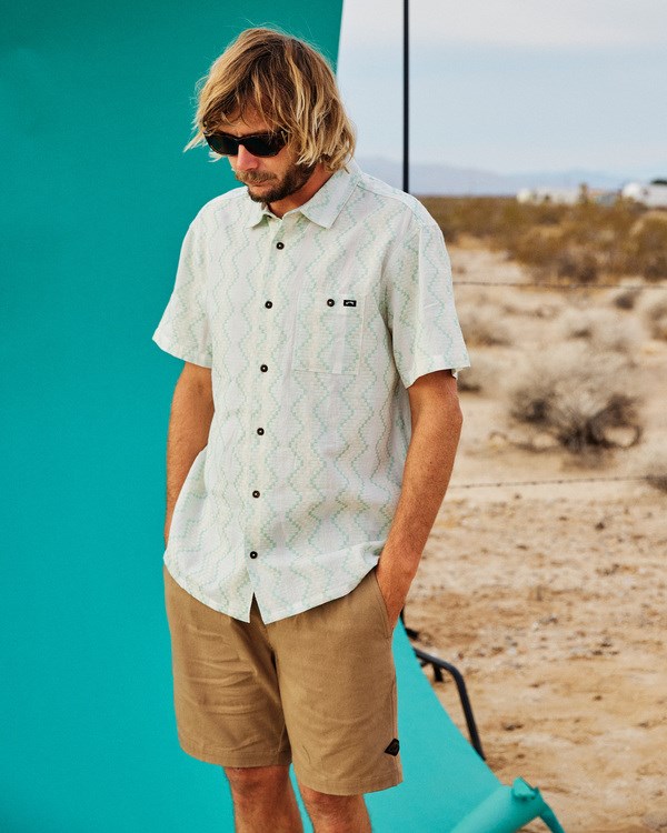 Billabong Sundays Jacquard Short Sleeve Shirt Chino | IZVCD1780