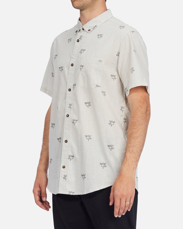 Billabong Sundays Mini Short Sleeve Shirt Stone Heather | HZGXQ2731