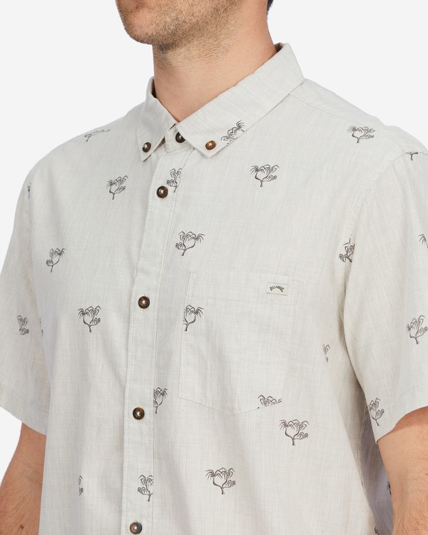 Billabong Sundays Mini Short Sleeve Shirt Stone Heather | HZGXQ2731