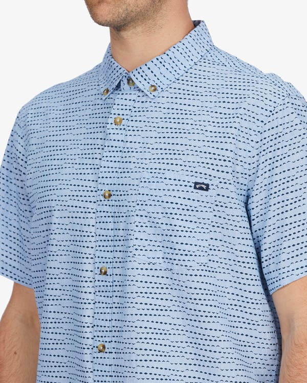 Billabong Sundays Mini Short Sleeve Shirt Cloud Blue | WGIMP4970