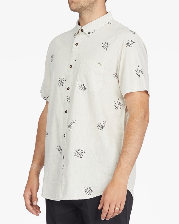 Billabong Sundays Mini Short Sleeve Shirt Oatmeal Heather | WQBJH5079