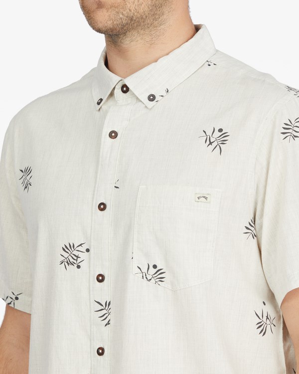 Billabong Sundays Mini Short Sleeve Shirt Oatmeal Heather | WQBJH5079