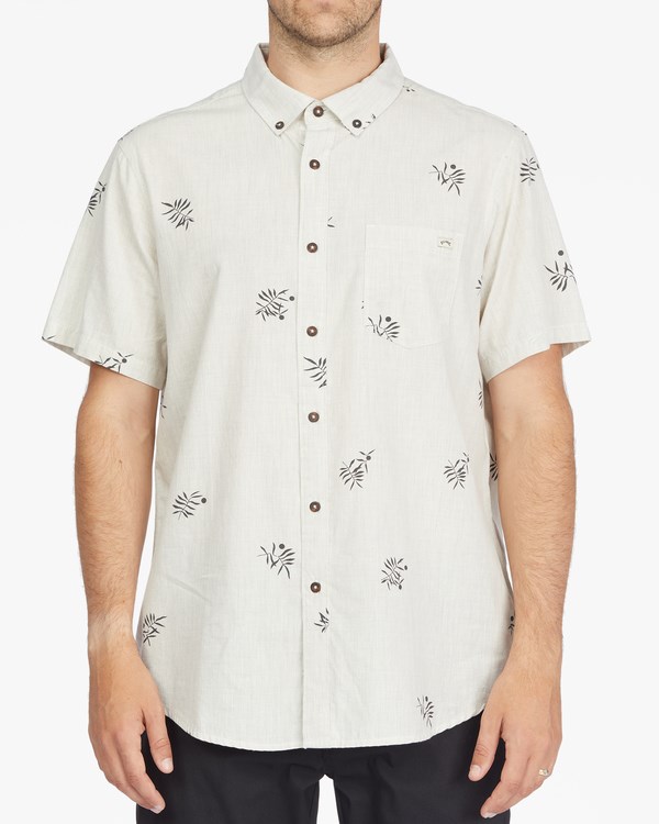 Billabong Sundays Mini Short Sleeve Shirt Oatmeal Heather | WQBJH5079