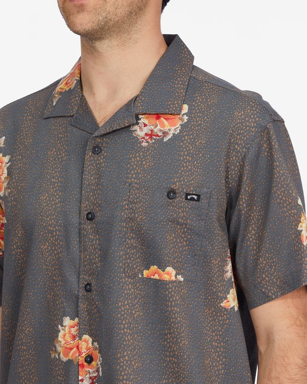 Billabong Sundays Vacay Short Sleeve Shirt Mud | UPVTN0579