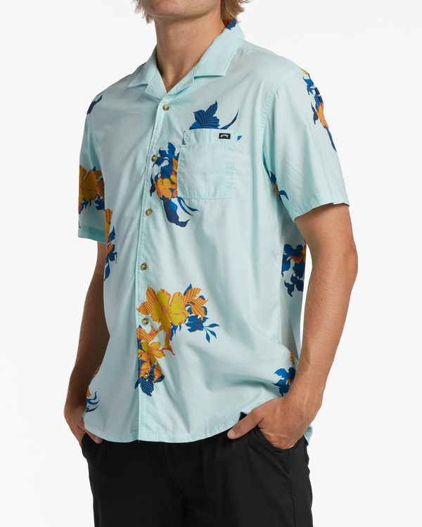 Billabong Sundays Vacay Short Sleeve Shirt Minty | URKPD8679