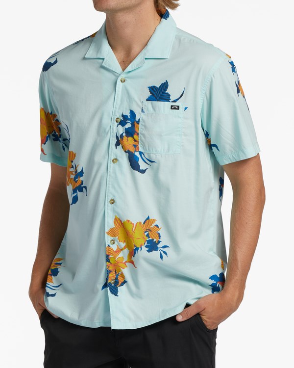 Billabong Sundays Vacay Short Sleeve Shirt Minty | URKPD8679