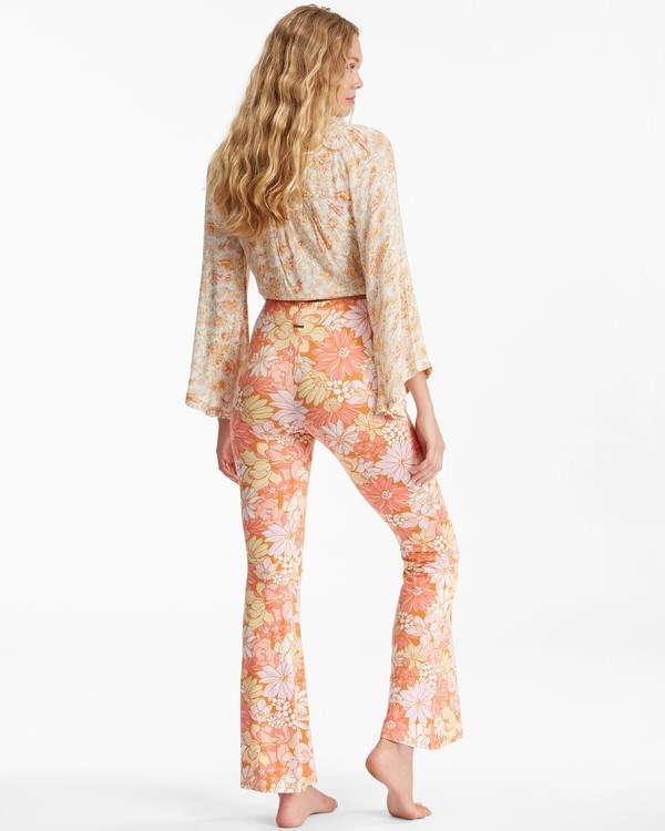 Billabong Sundown High-Waisted Flared Pants Pineapple | SPODG5426