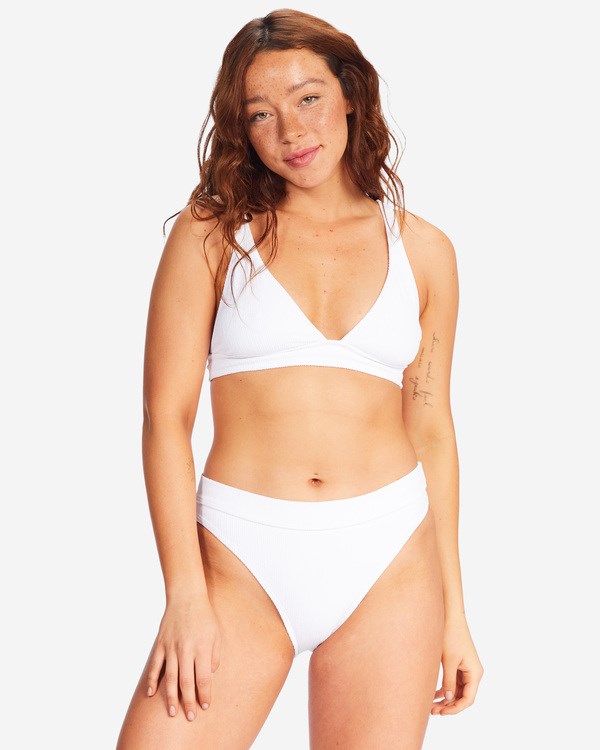 Billabong Sunrays Banded Triangle Bikini Top White | MCYZA7640