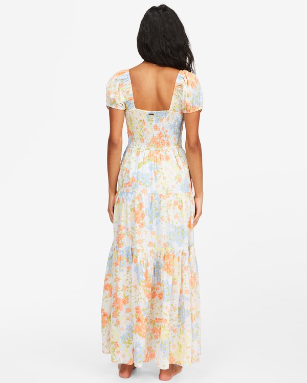 Billabong Sunrise Maxi Dress White/Multi | KAMDG2837