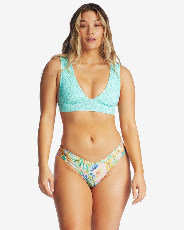 Billabong Sweet Tropics Reversible Plunge Bikini Top Multi | LGEYM3279