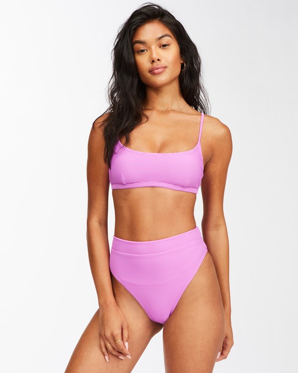 Billabong Tanlines Avery Mini Scoop-Neck Bikini Top Bright Orchid | IQJXU6423