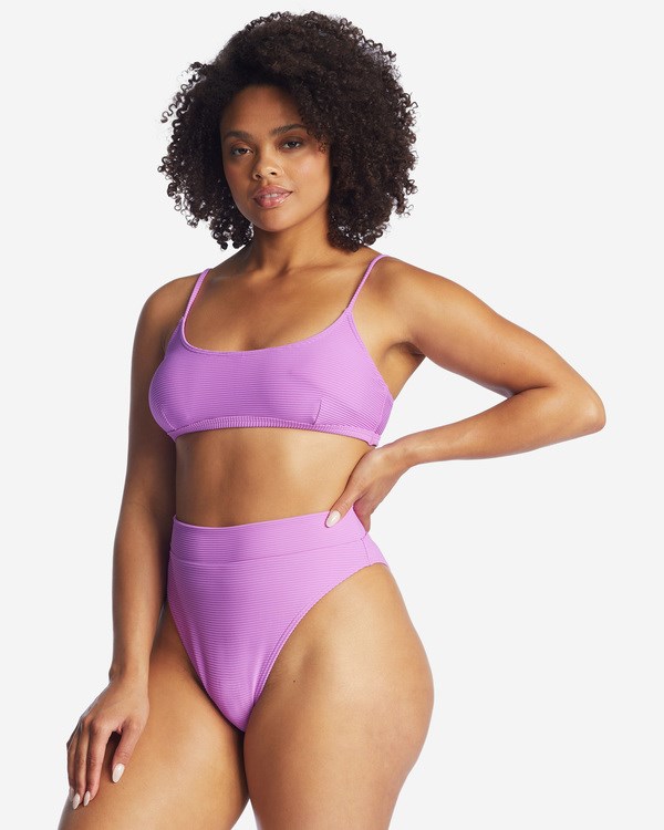 Billabong Tanlines Avery Mini Scoop-Neck Bikini Top Bright Orchid | IQJXU6423