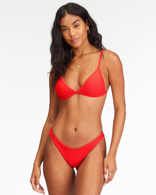 Billabong Tanlines Tanga Bikini Bottoms Hot Pepper | EJZAU0657