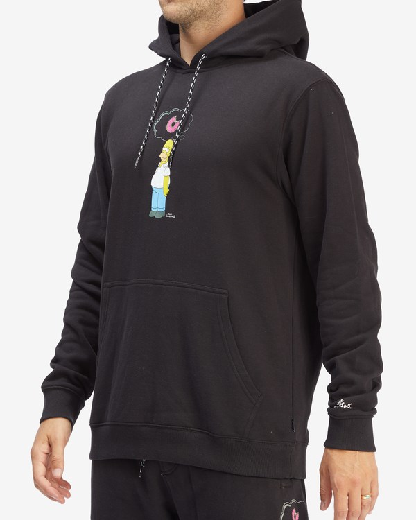 Billabong The Simpsons Donut Pullover Hoodie Black | BSLWZ4091