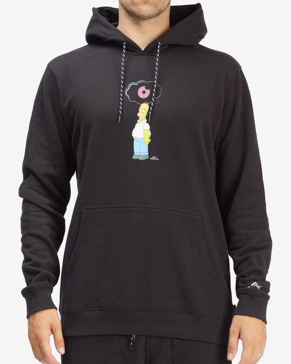 Billabong The Simpsons Donut Pullover Hoodie Black | BSLWZ4091