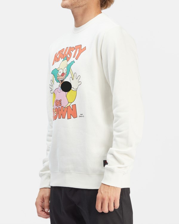 Billabong The Simpsons Krusty Crewneck Pullover Off White | EFHYS7826