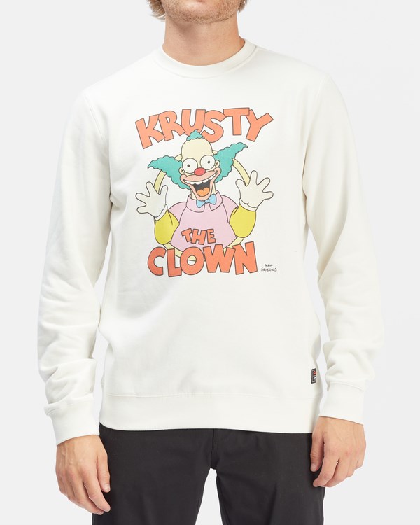 Billabong The Simpsons Krusty Crewneck Pullover Off White | EFHYS7826