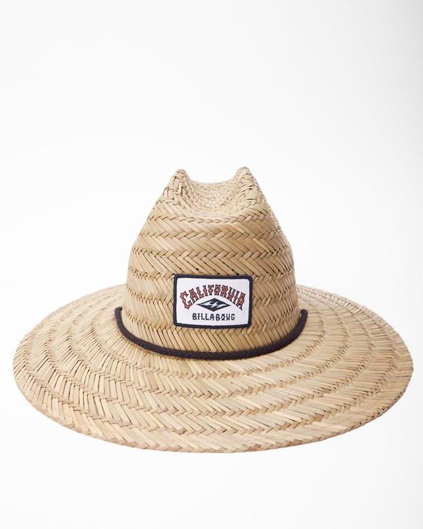 Billabong Tides California Straw Lifeguard Hat Off White | QRZAU1076