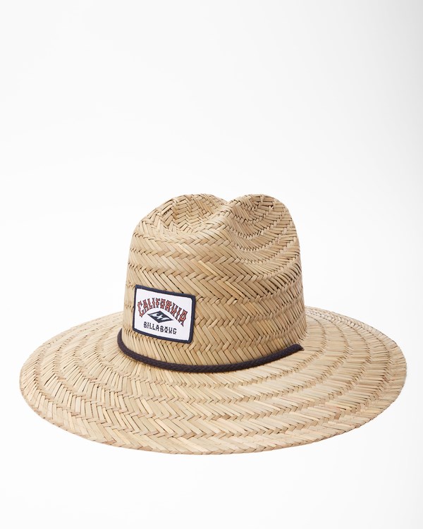 Billabong Tides California Straw Lifeguard Hat Off White | QRZAU1076