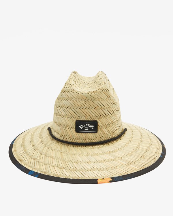 Billabong Tides Print Straw Lifeguard Hat Neon Night | ZJCKB5402