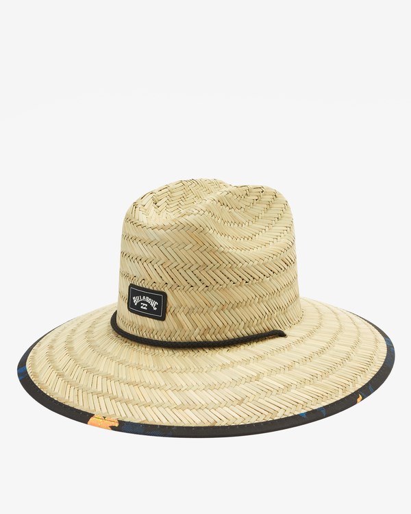 Billabong Tides Print Straw Lifeguard Hat Neon Night | ZJCKB5402