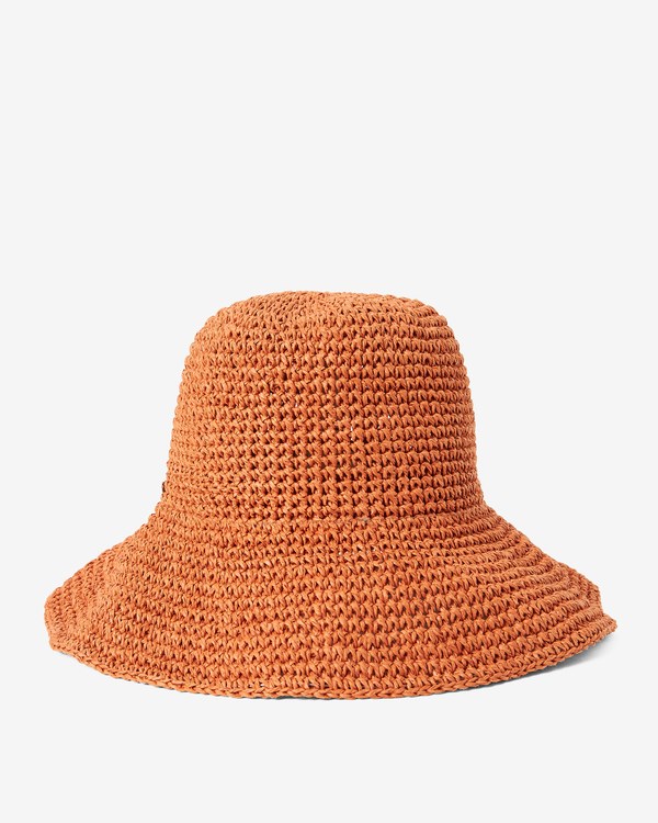 Billabong Time To Shine Straw Bucket Hat Desert Clay | JKWOG7926