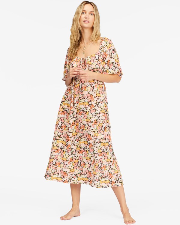 Billabong True Romance Midi Dress Multi | FASPV6782