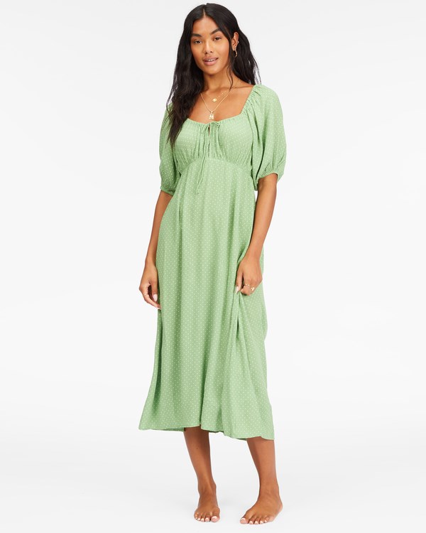 Billabong True Romance Midi Dress Tea Tree | MYGDV1935