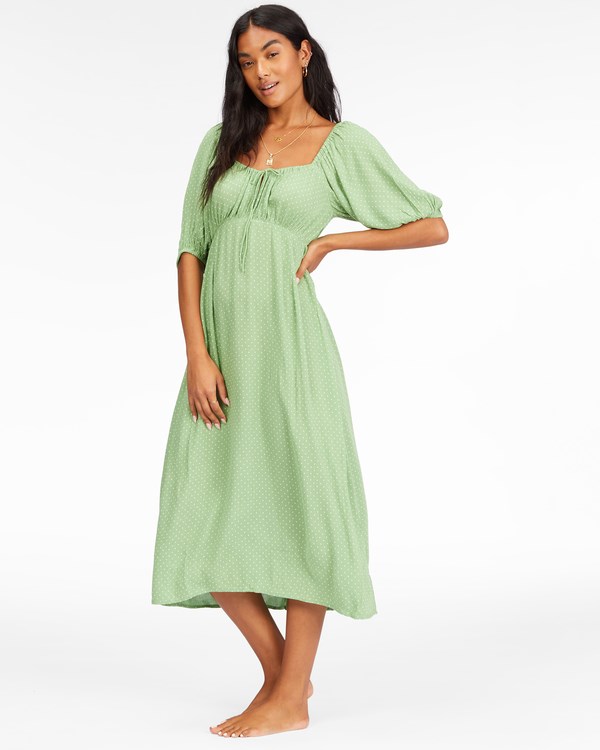 Billabong True Romance Midi Dress Tea Tree | MYGDV1935