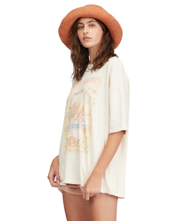 Billabong Under The Sun Boyfriend T-Shirt Antique White | MYOKL7034