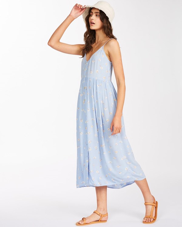 Billabong Venice Babe Midi Slip Dress Rain Drop | TWVCY6385