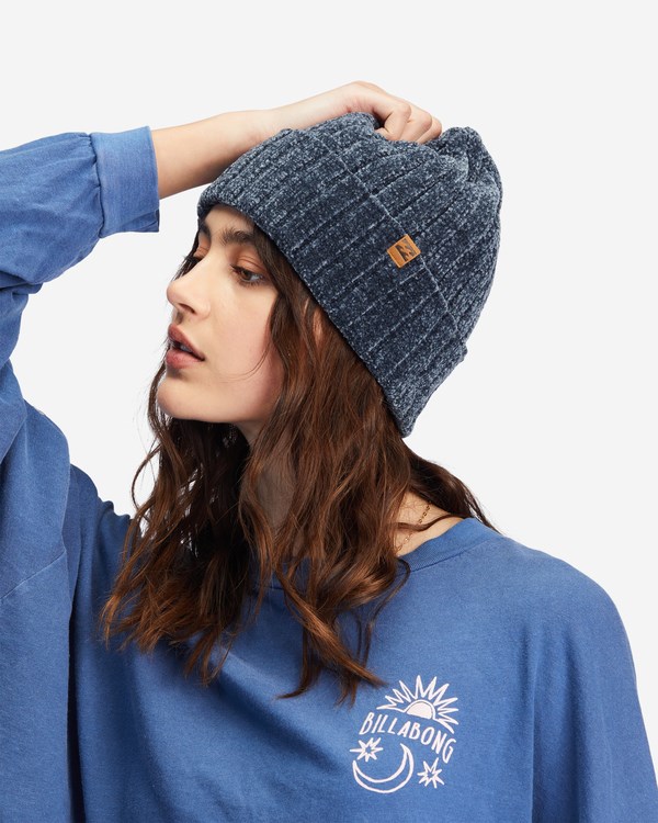 Billabong Warm Up Knit Beanie Blue Horizon | ZMBLT3984