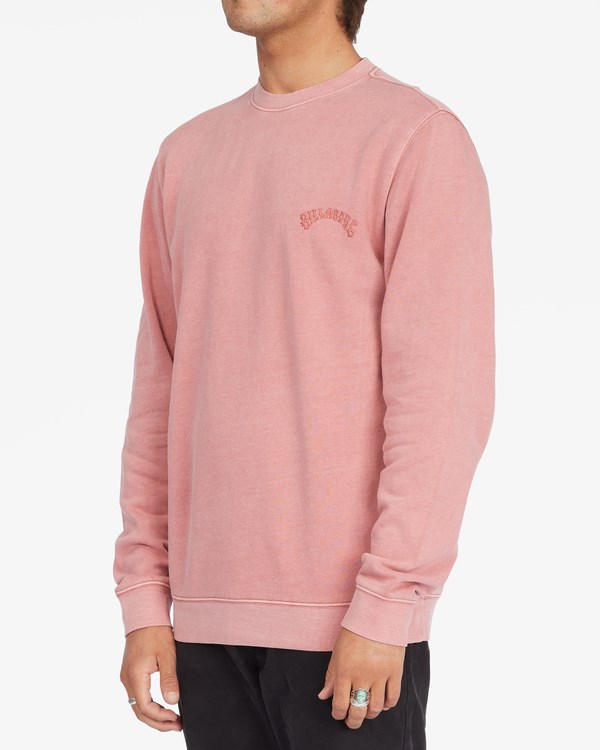 Billabong Wave Washed Crewneck Pullover Faded Rose | EVRYT4302