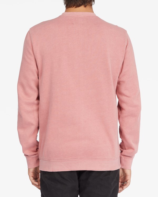 Billabong Wave Washed Crewneck Pullover Faded Rose | EVRYT4302