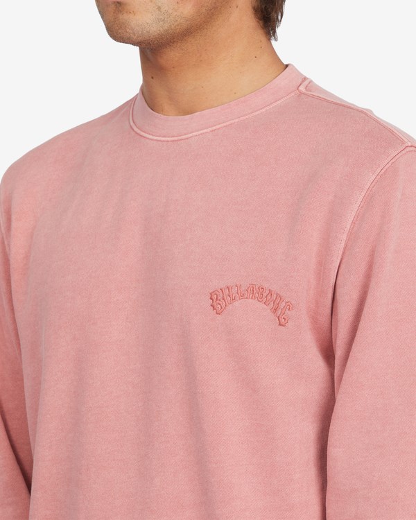 Billabong Wave Washed Crewneck Pullover Faded Rose | EVRYT4302