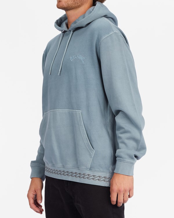 Billabong Wave Washed Organic Pullover Hoodie Washed Blue | GQRUH6431