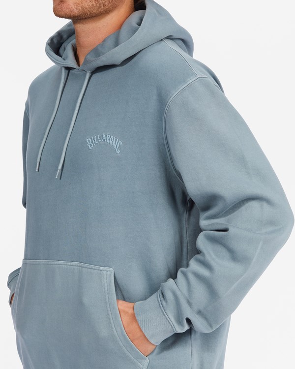 Billabong Wave Washed Organic Pullover Hoodie Washed Blue | GQRUH6431