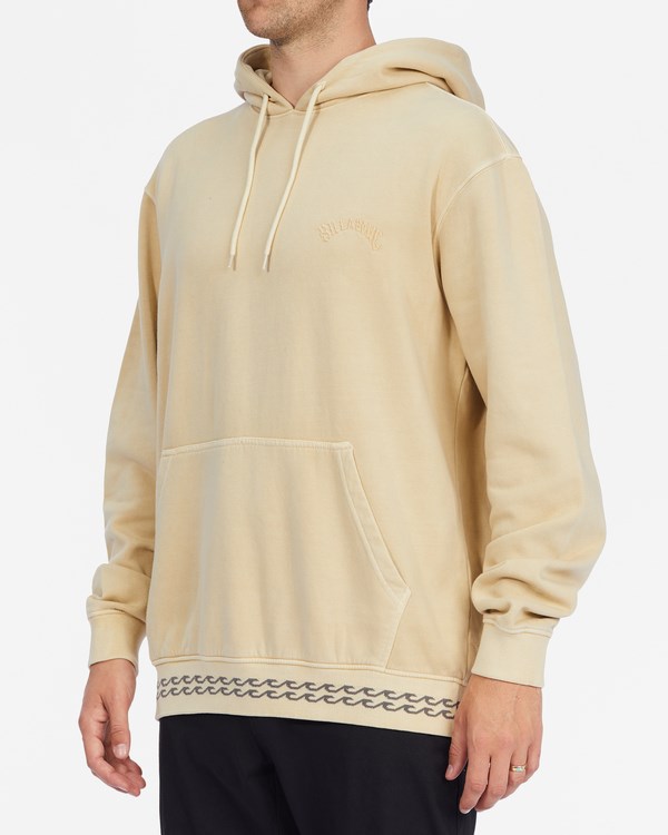 Billabong Wave Washed Organic Pullover Hoodie Straw | VLEUP3768