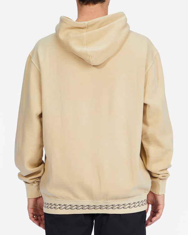 Billabong Wave Washed Organic Pullover Hoodie Straw | VLEUP3768