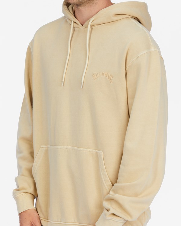 Billabong Wave Washed Organic Pullover Hoodie Straw | VLEUP3768