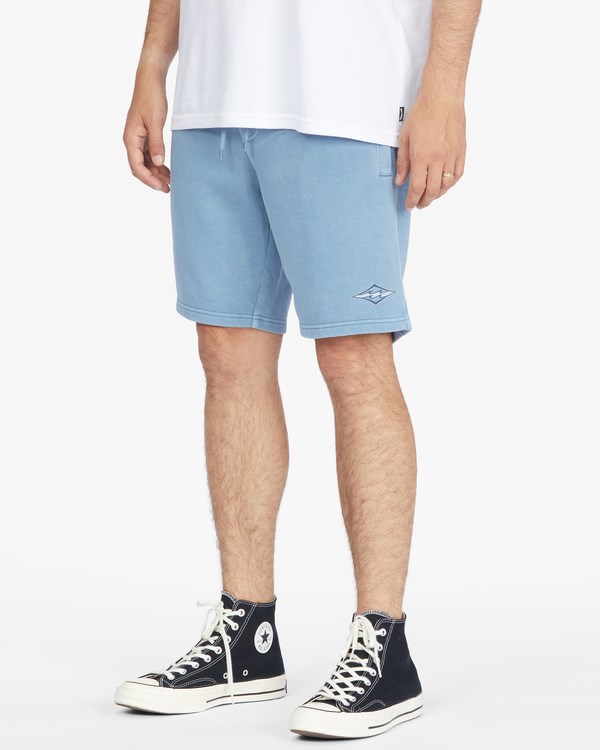 Billabong Wave Washed Theme Arch Sweatshorts Smoke Blue | DQKSH2684