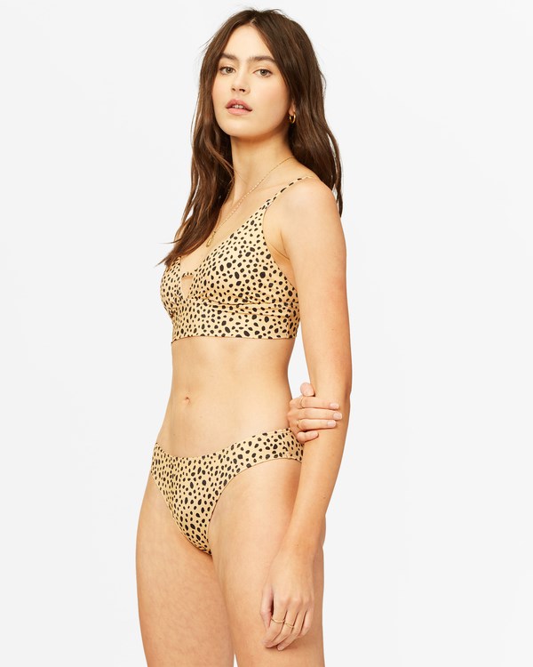 Billabong Well Spotted V-Neck Cami Bikini Top Gold Dust | EHSKP2695